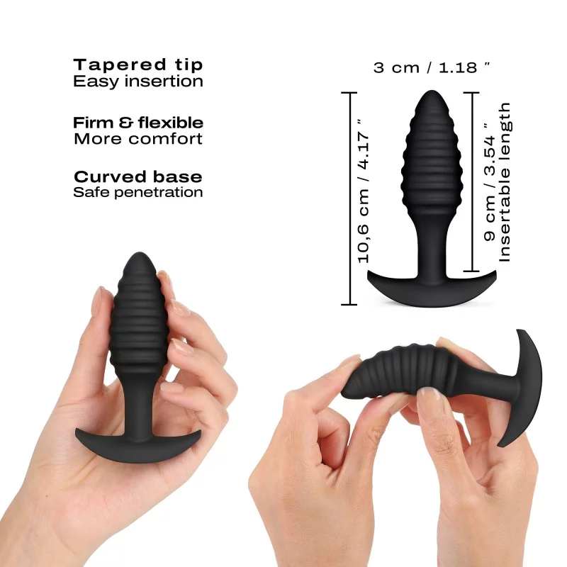 Spiral Plug - Black Silicone