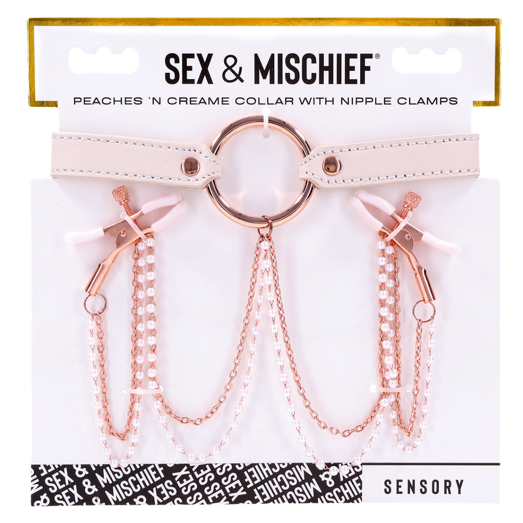 Peaches ‘n CreaMe - Collar with Nipple Clamps