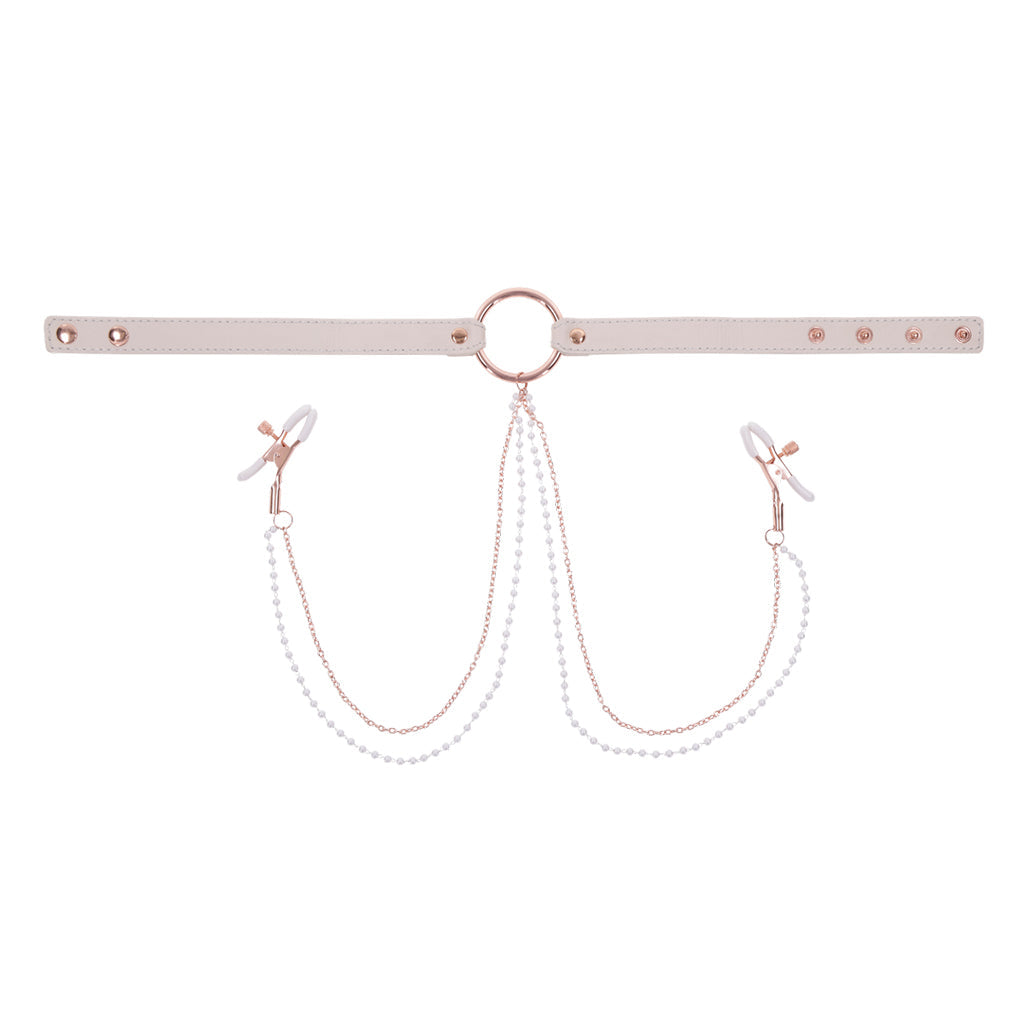 Peaches ‘n CreaMe - Collar with Nipple Clamps